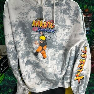 Naruto Shippuden Gray Hoodie Size Large NWOT